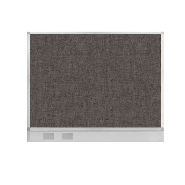 Hush Panel Configurable Cubicle Partition 5' x 4' Mocha Fabric W/ Cable Channel